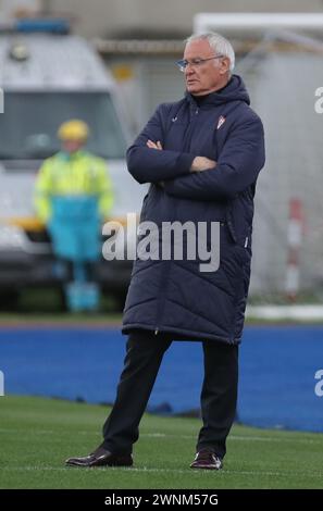 Empoli, Italie. 03 mars 2024. Foto Michele Nucci/LaPresse 3 Marzo 2024, Empoli, Italia sport, calcio. Empoli fc vs. Cagliari Calcio - Campionato di calcio Serie A TIM 2023/2024 - stadio Carlo Castellani Nella foto : Claudio Ranieri (Cagliari calcio) photo : Michele Nucci/LaPresse 03 mars 2024, Empoli, Italie. sport, football. Empoli fc vs. Cagliari Calcio - Championnat Italien de Football League A TIM 2023/2024 - stade Carlo Castellani sur la photo : Claudio Ranieri (Cagliari calcio) crédit : LaPresse/Alamy Live News Banque D'Images