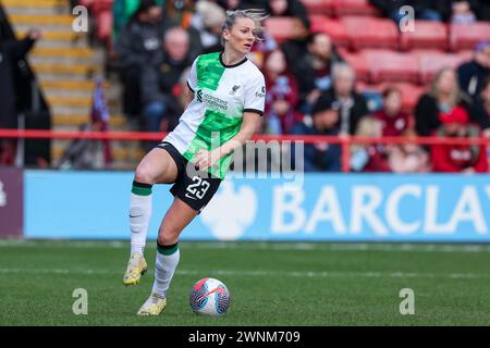 Birmingham, Royaume-Uni. 03 mars 2024. Gemma Bonner de Liverpool lors du match de Super League 1 féminin entre Aston Villa Women et Liverpool Women au Poundland Bescot Stadium, Walsall Football Club, Walsall, Angleterre, le 3 mars 2024. Photo de Stuart Leggett. Utilisation éditoriale uniquement, licence requise pour une utilisation commerciale. Aucune utilisation dans les Paris, les jeux ou les publications d'un club/ligue/joueur. Crédit : UK Sports pics Ltd/Alamy Live News Banque D'Images