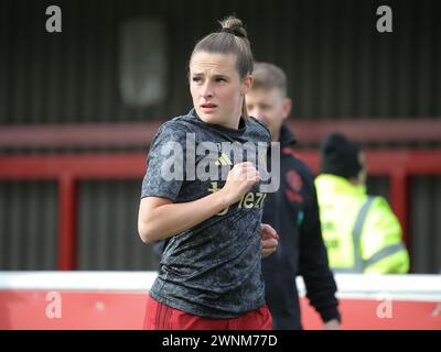 Londres, Royaume-Uni. 03 mars 2024. Londres, Angleterre, 03 mars 2024 : Ella Toone (7 Manchester United) avant le match de Super League féminine Barclays FA entre West Ham United et Manchester United au Chigwell construction Stadium à Londres, Angleterre. (Jay Patel/SPP) crédit : photo de presse sportive SPP. /Alamy Live News Banque D'Images