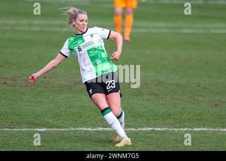 Birmingham, Royaume-Uni. 03 mars 2024. Gemma Bonner de Liverpool lors du match de Super League 1 féminin entre Aston Villa Women et Liverpool Women au Poundland Bescot Stadium, Walsall Football Club, Walsall, Angleterre, le 3 mars 2024. Photo de Stuart Leggett. Utilisation éditoriale uniquement, licence requise pour une utilisation commerciale. Aucune utilisation dans les Paris, les jeux ou les publications d'un club/ligue/joueur. Crédit : UK Sports pics Ltd/Alamy Live News Banque D'Images