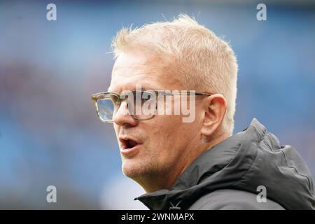 Ancien joueur de Manchester City et pundit Alf-Inge Haaland avant le match de premier League à l'Etihad Stadium, Manchester. Date de la photo : dimanche 3 mars 2024. Banque D'Images