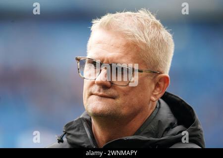 Ancien joueur de Manchester City et pundit Alf-Inge Haaland avant le match de premier League à l'Etihad Stadium, Manchester. Date de la photo : dimanche 3 mars 2024. Banque D'Images