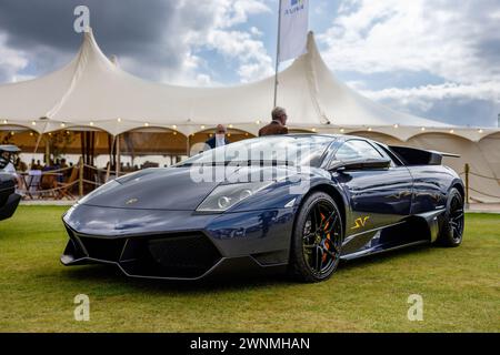 2009 Lamborghini Murciélago LP670-4 SuperVeloce, exposée au salon privé concours d’Elégance au Blenheim Palace. Banque D'Images