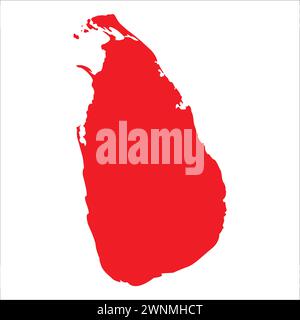 Illustration vectorielle de carte Sri lanka Illustration de Vecteur