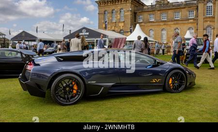 2009 Lamborghini Murciélago LP670-4 SuperVeloce, exposée au salon privé concours d’Elégance au Blenheim Palace. Banque D'Images