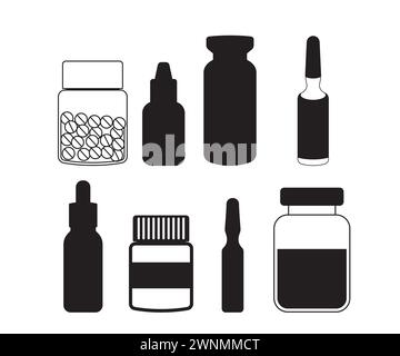 Pack SVG médecine, Pack SVG infirmière, vecteur médecine, clipart médecine, fil de coupe médecine, docteur Vector, SVG médical, médecine Illustration de Vecteur