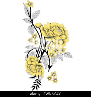 design de motif textile numérique en belle couleur Illustration de Vecteur