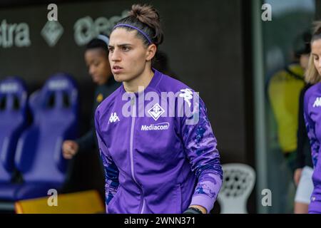 Florence, Italie. 03 mars 2024. Florence, Italie, 3 mars 2024 : le gardien de but Rachele Baldi (24 Fiorentina) lors du match de demi-finale de la Coppa Italia Women opposant Fiorentina Women et Juventus Women au Viola Park à Florence, Italie. (Sara Esposito/SPP) crédit : SPP Sport Press photo. /Alamy Live News Banque D'Images