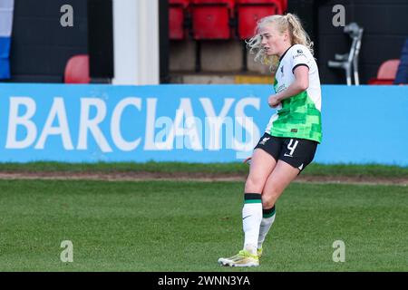 Birmingham, Royaume-Uni. 03 mars 2024. Grace Fisk de Liverpool lors du match de Super League 1 féminin de la FA entre Aston Villa Women et Liverpool Women au Poundland Bescot Stadium, Walsall Football Club, Walsall, Angleterre, le 3 mars 2024. Photo de Stuart Leggett. Utilisation éditoriale uniquement, licence requise pour une utilisation commerciale. Aucune utilisation dans les Paris, les jeux ou les publications d'un club/ligue/joueur. Crédit : UK Sports pics Ltd/Alamy Live News Banque D'Images