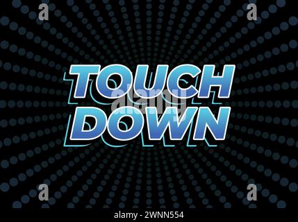 Appuyez vers le bas. Conception d'effet de texte dans une couleur accrocheuse avec effet de look 3D. Illustration de Vecteur