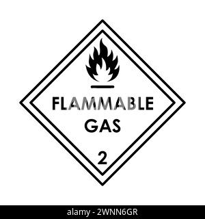 Elément de couleur pour gaz inflammable. Matières dangereuses. Illustration numérique pour page web, application mobile, promo. Illustration de Vecteur