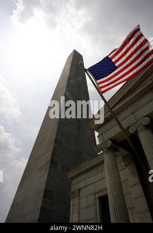 Le Freedom Trail traverse Boston et attire des visiteurs du monde entier. Banque D'Images