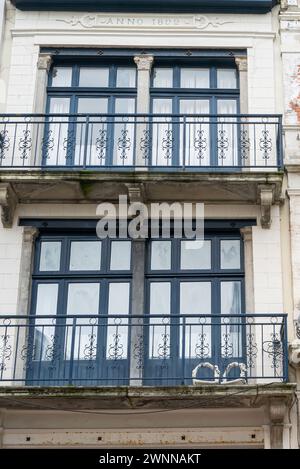 Détails des maisons de la belle Epoque Banque D'Images