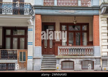 Détails des maisons de la belle Epoque Banque D'Images