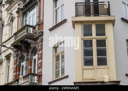 Détails des maisons de la belle Epoque Banque D'Images