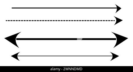 Ensemble de flèches droites Illustration de Vecteur
