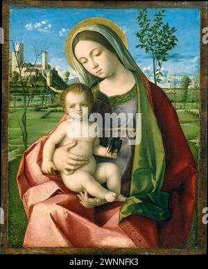 Madonna et enfant. Atelier de Giovanni Bellini. env. 1510. Banque D'Images