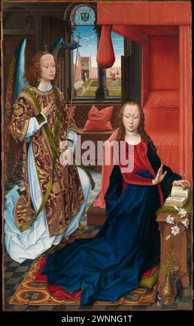 L'Annonciation. Hans Memling. env. 1465-70 Banque D'Images