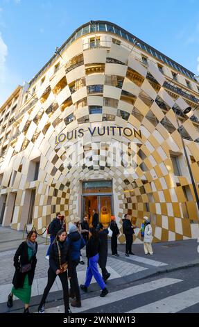 RÉSIDENCE TEMPORAIRE LOUIS VUITTON AU 100 CHAMPS ELYSÉES Banque D'Images