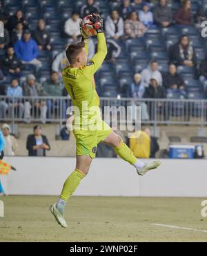 CHESTER, PA, États-Unis - 27 FÉVRIER 2024 - match de la Coupe des champions de la CONCACAF entre l'Union de Philadelphie et le Deportivo Saprissa au Subaru Park. Banque D'Images