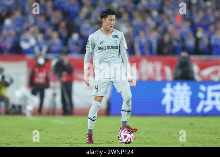 Stade Nissan, Kanagawa, Japon. 1er mars 2024. Seiya Inoue (Avispa), MARS 1, 2024 - Football/Football : 2024 J1 League match entre Yokohama F. Marinos - Avispa Fukuoka au Nissan Stadium, Kanagawa, Japon. Crédit : YUTAKA/AFLO SPORT/Alamy Live News Banque D'Images