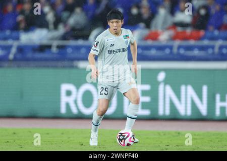 Stade Nissan, Kanagawa, Japon. 1er mars 2024. Yota Maejima (Avispa), MARS 1, 2024 - Football/Football : 2024 J1 League match entre Yokohama F. Marinos - Avispa Fukuoka au Nissan Stadium, Kanagawa, Japon. Crédit : YUTAKA/AFLO SPORT/Alamy Live News Banque D'Images