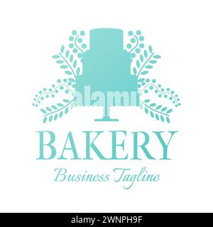 Light Green Bakery and Cakes Nice logo Design Illustration de Vecteur