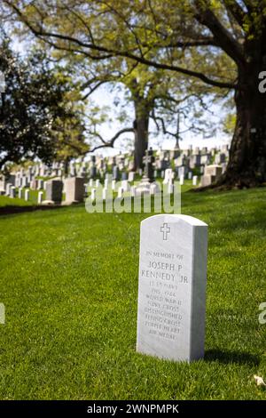 Le cimetière national d'Arlington est le dernier lieu de repos de Joseph Kennedy. Banque D'Images