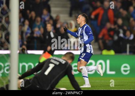 3 mars 2024 : Porto, Portugal : PEP&#xea ; de Porto, célèbre son but ; FC Porto versus Benfica ; Campeonato Portugu&#xea;s à Estádio do Drag&#xe3;o Banque D'Images