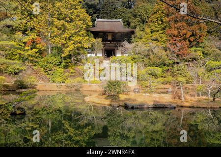 Magnifique temple Enjoji et jardin du paradis sur le sentier historique de Yagyu Kaido, Ninnikusencho, Nara, Japon Banque D'Images