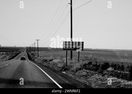 RITZVILLE - WASHTUCA ROUTE 26/261 /WASHINGTON / 02 septembre 2019 / American 27 Highw ay 26 et 261 route entre washtucna dans les États de washington . (Photo. Francis Dean/Deanimages) Banque D'Images