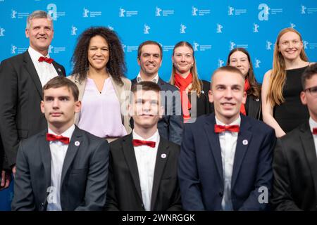 Fußballer Philipp Lahm et Celia äaöic Schirmherren Berlinale rencontrent Fußball Project während des Photophones zum film Elf mal Morgen anlässlich der 74. Internationalen Filmfestspiele Berlin. / Les footballeurs Philipp Lahm et Celia äaöic mécènes du projet Berlinale Meets Fußball lors du photocall pour le film Elf mal Morgen à l’occasion du 74ème Festival International du film de Berlin. Snapshot-Photography/K.M.Krause *** footballeurs Philipp Lahm et Celia äaöic mécènes du projet Berlinale Meets Fußball lors de la photocall pour le film Elf mal Morgen à l'occasion du 74e Berl Banque D'Images