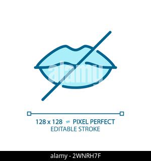 Icône de perte de parole bleu clair Illustration de Vecteur