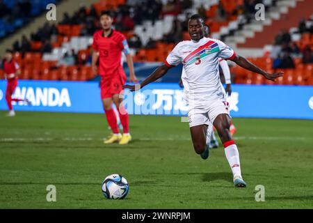 MENDOZA, ARGENTINE - MAI 28 : Sainey Sanyang, gambien, lors du match de la Coupe du monde U20 de la FIFA, Argentine 2023 entre la République de Corée et la Gambie. Banque D'Images