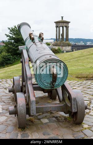 Le canon portugais sur Calton Hill, Édimbourg Banque D'Images