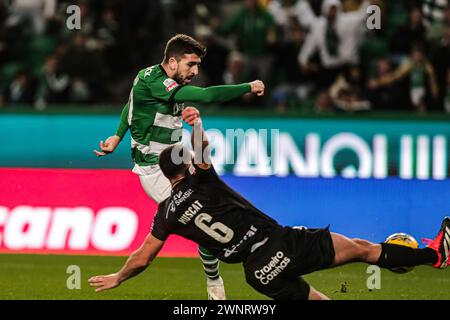 Lisbonne, Portugal. 03 mars 2024. Lisbonne, 03/03/2024 - aujourd'hui, l'équipe du Sporting Clube de Portugal a accueilli l'équipe du SC Farense au stade José Alvalade dans un match comptant pour la 24ème Journée de la Ligue Betclic Portugal, saison 2023/2024. Paulinho (Mário Vasa/Global Imagens) crédit : Atlantico Press/Alamy Live News Banque D'Images