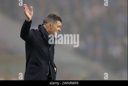 Porto, Portugal. 03 mars 2024. Porto, 03/03/2024 - Futebol Clube do Porto a accueilli Sport Lisboa et Benfica à Estádio do Dragão ce soir dans un match comptant pour la 24ème manche de la I League 2023/24. Sérgio Conceição (Miguel Pereira/Global Imagens) crédit : Atlantico Press/Alamy Live News Banque D'Images