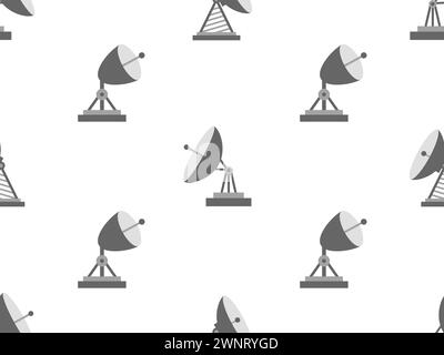 Motif continu avec antennes satellites. Antenne parabolique. Radiotélescope. Antenne parabolique. Antenne parabolique de différents types. Conception d'icône pour l'impression, ban Illustration de Vecteur