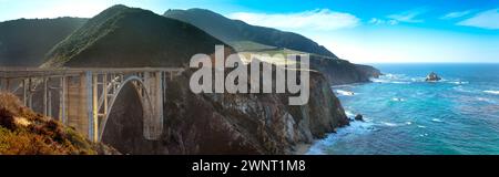 Pont de Bixby Creek situé sur la côte de Big sur en Californie, États-Unis Banque D'Images