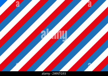 France drapeau bleu blanc rouge lignes de modèle. Lignes diagonales bleues, blanches et rouges. Illustration vectorielle. SPE 10. Image de stock. Illustration de Vecteur