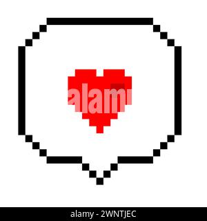 Bulle de dialogue Pixel art 8 bits Geart. Illustration vectorielle. SPE 10. Image de stock. Illustration de Vecteur