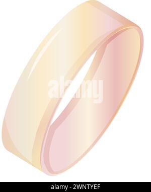 Bague de mariage clipart, bague isolée avec clipart de diamant, illustration graphique Banque D'Images