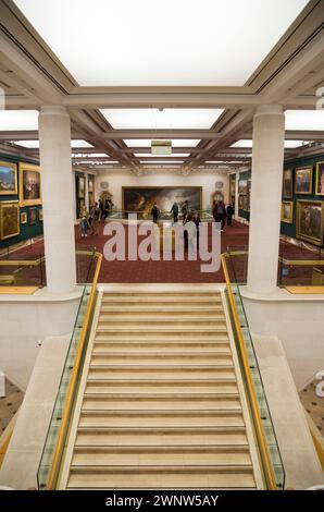 Vue générale de la collection de peinture / peintures à l'intérieur et l'intérieur de la galerie à Guildhall Art Gallery. Guildhall Yard. Ville de Londres. ROYAUME-UNI. (137) Banque D'Images