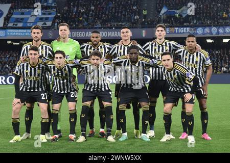 Naples, Italie. 03 mars 2024. La formation de la Juventus lors du match de Serie A entre SSC Napoli et Juventus FC à Diego Armando Maradona le 3 mars 2024 à Naples, italie crédit : Pacific Press Media production Corp./Alamy Live News Banque D'Images