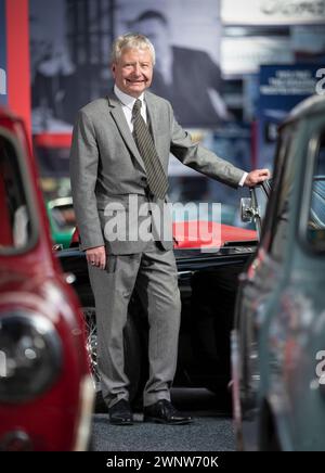 20/05/21 Richard Usher PDG de The Great British car Journey. Avec toutes les voitures enfin révélées, le musée lance dans l'entrepôt dans l'ancien wireworks, Banque D'Images