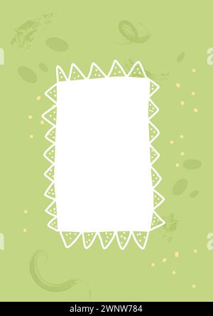 Fond de printemps avec cadre vide. Modèle de bannière abstraite de vacances. Carte avec décoration. Illustration vectorielle. Illustration de Vecteur