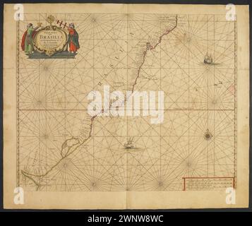 Hendrick Doncker Sea Atlas 1665 : Brasilia Banque D'Images