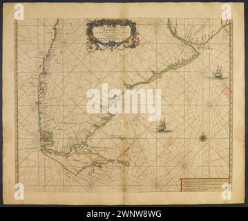 Hendrick Doncker Sea Atlas 1665 : America Banque D'Images