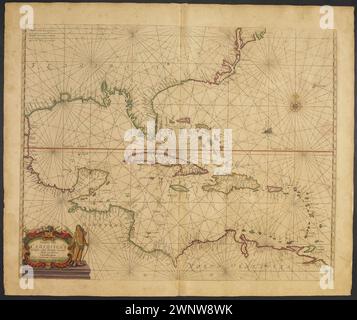 Hendrick Doncker Sea Atlas 1665 : Caribische Banque D'Images