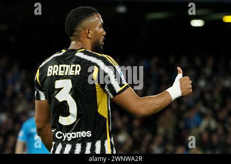 Gleison Bremer joueuse de la Juventus, lors du match de la ligue italienne Serie A entre Napoli vs Juvents résultat final, Napoli 2, Juventus 1, match joué au stade Diego Armando Maradona. Napoli, Italie, 03 mars 2024. (Photo de Vincenzo Izzo/Sipa USA) Banque D'Images